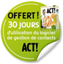 OFFERTS : 30 jours d'utilisation du logiciel ACT