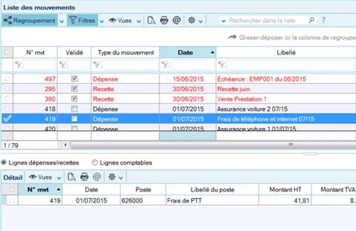 Ciel Compta Libérale saisie des écritures